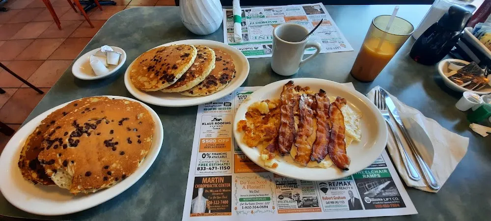 Pancakes and Eggs with Bacon